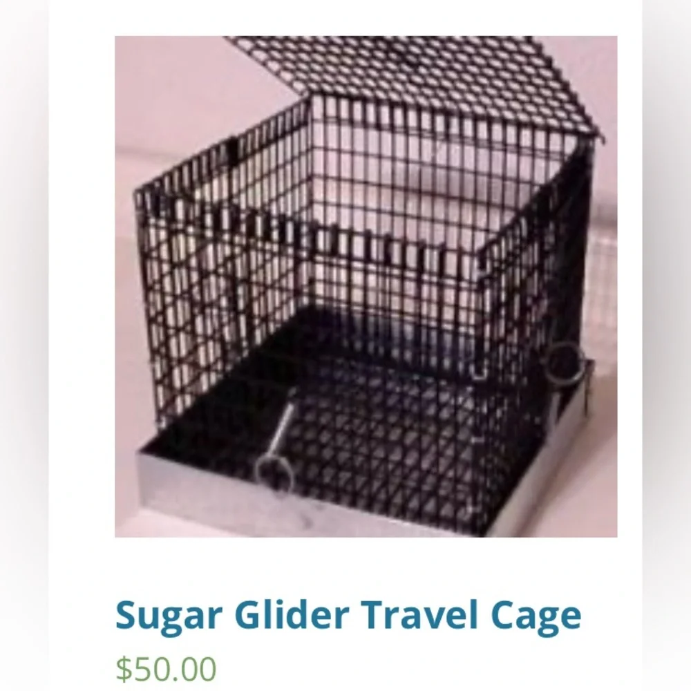 Sugar glider or small animal cage and accessories